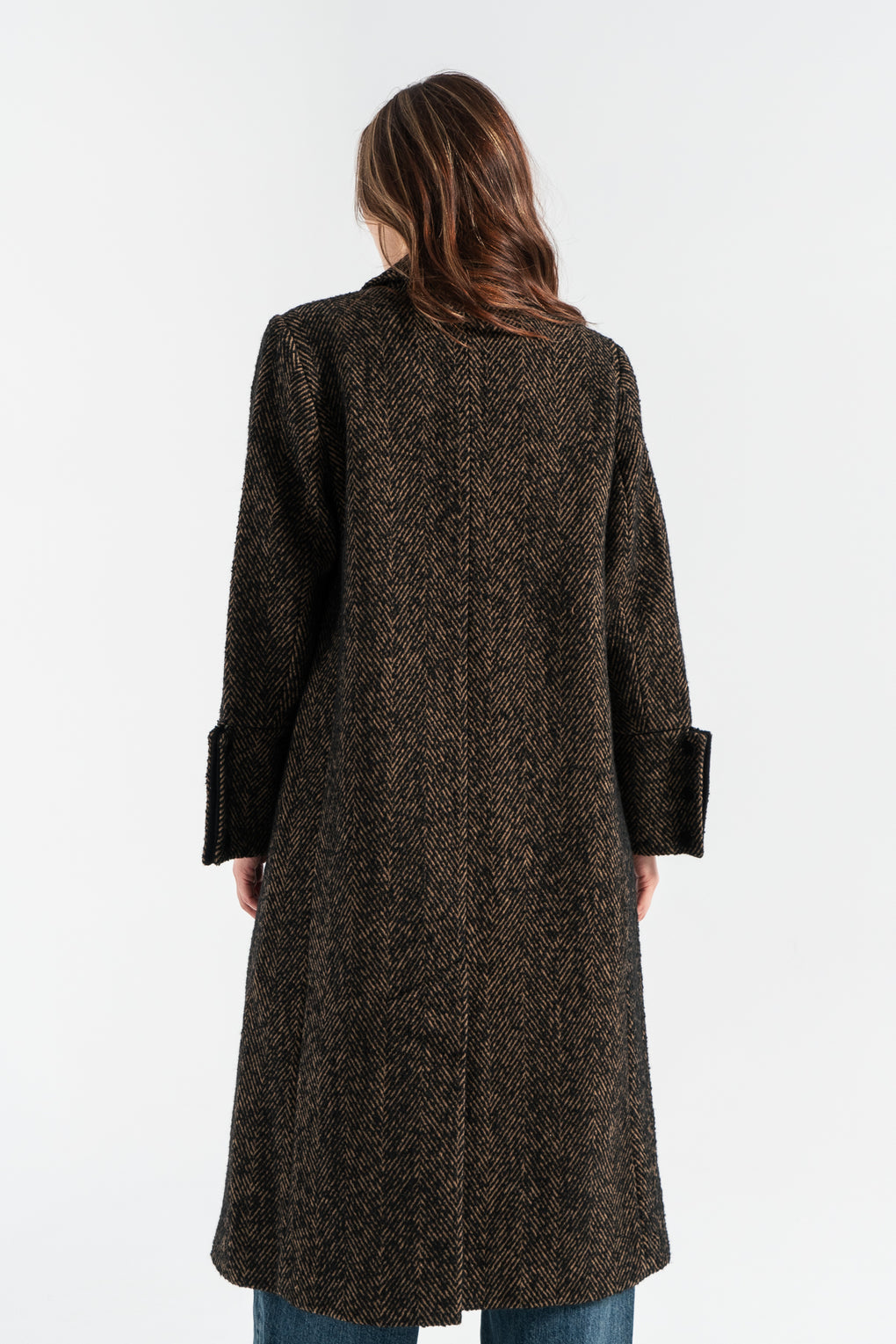 Herringbone Wool Coat