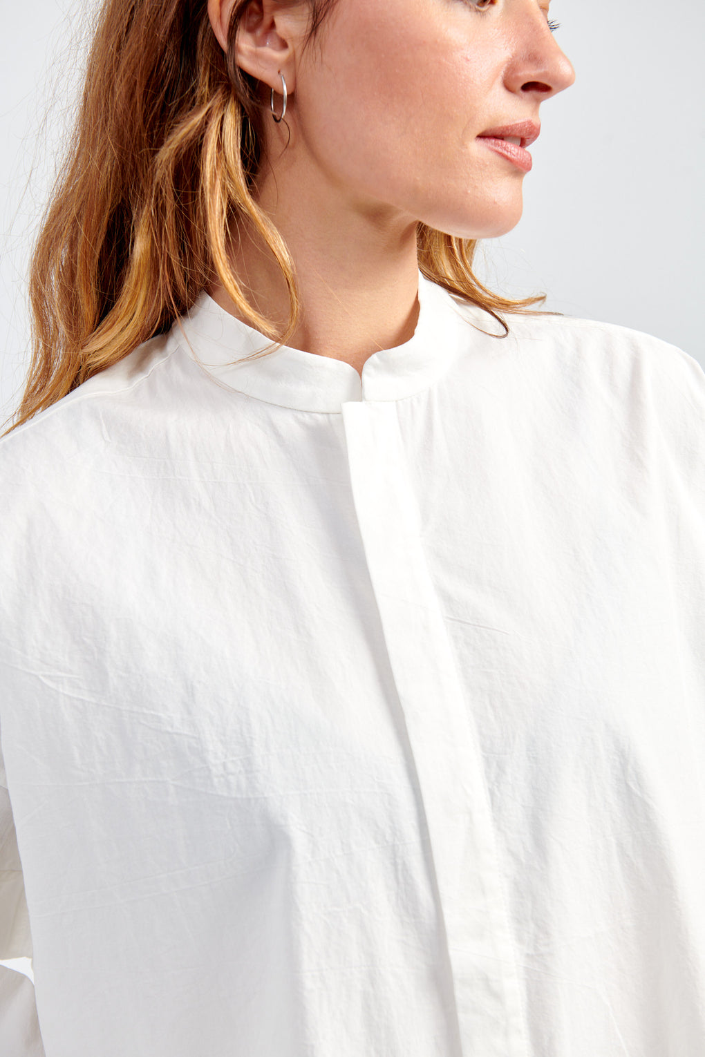 Mandarin Cocoon Dress Shirt