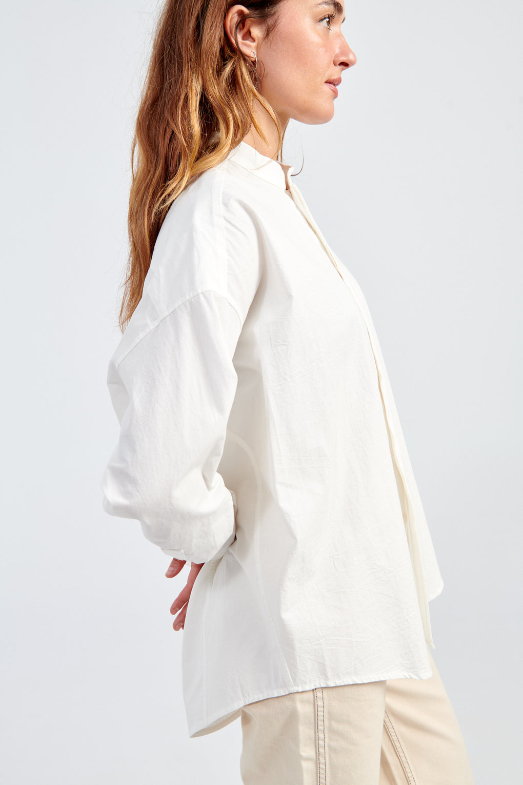 Mandarin Cocoon Dress Shirt