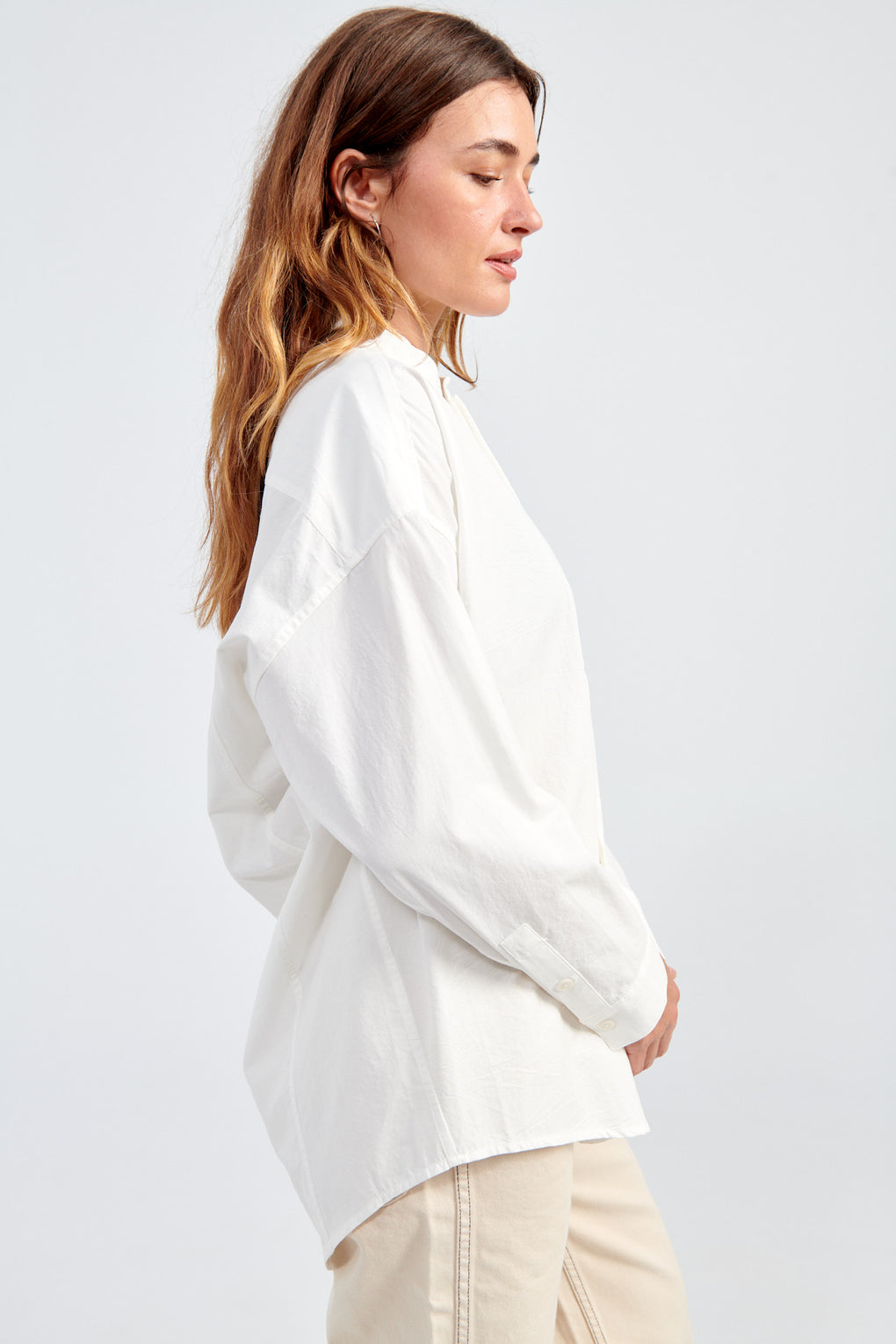 Mandarin Cocoon Dress Shirt