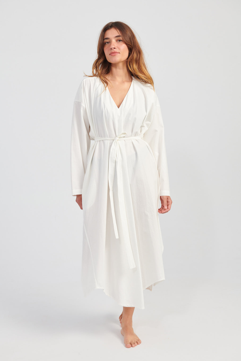 V-Neck Cocoon Midi Dress