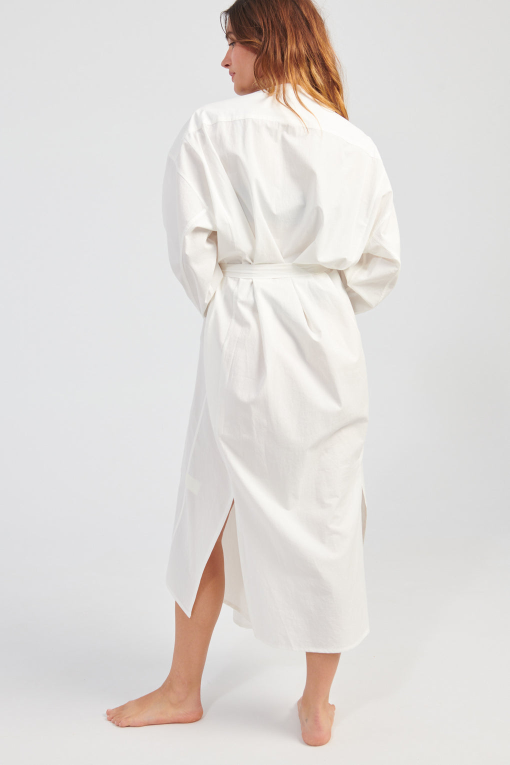 V-Neck Cocoon Midi Dress