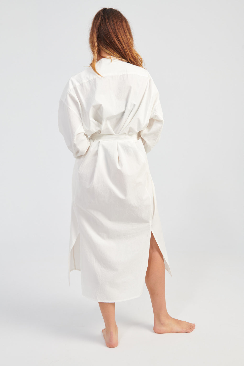 V-Neck Cocoon Midi Dress