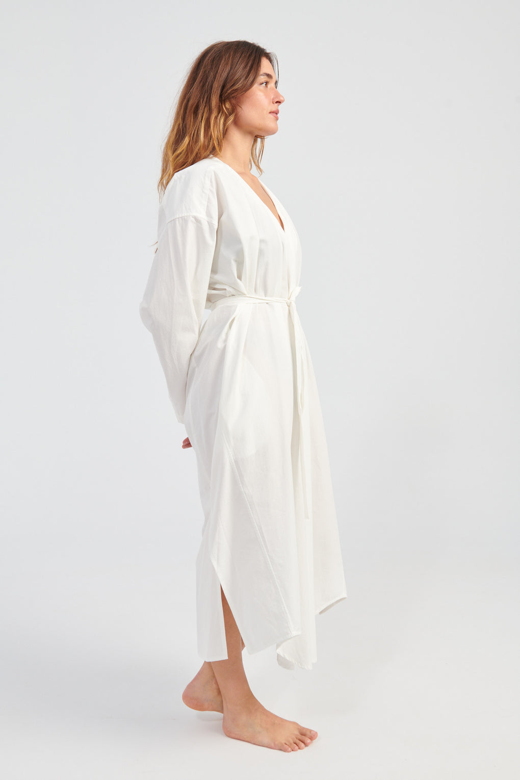 V-Neck Cocoon Midi Dress
