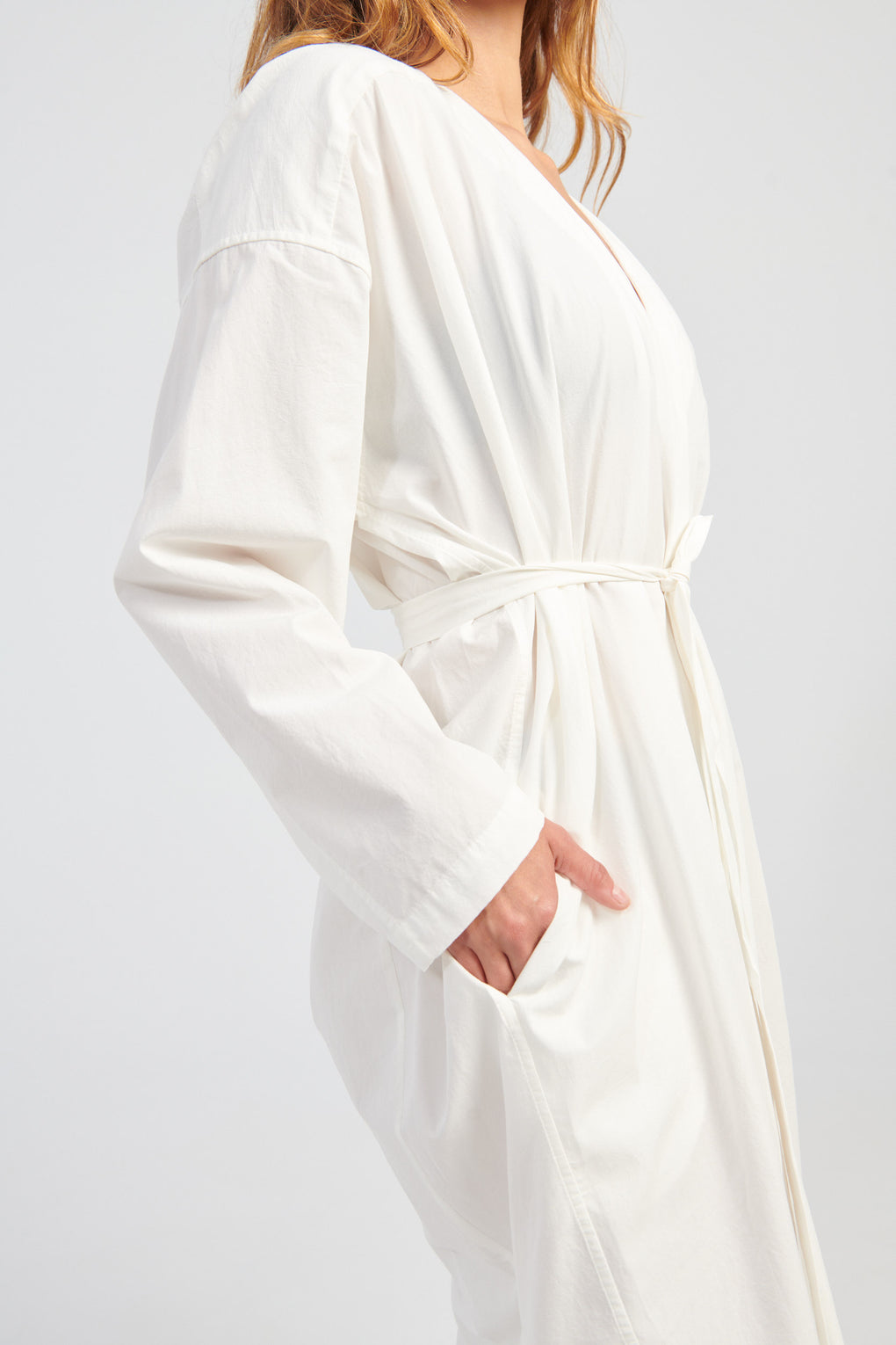 V-Neck Cocoon Midi Dress