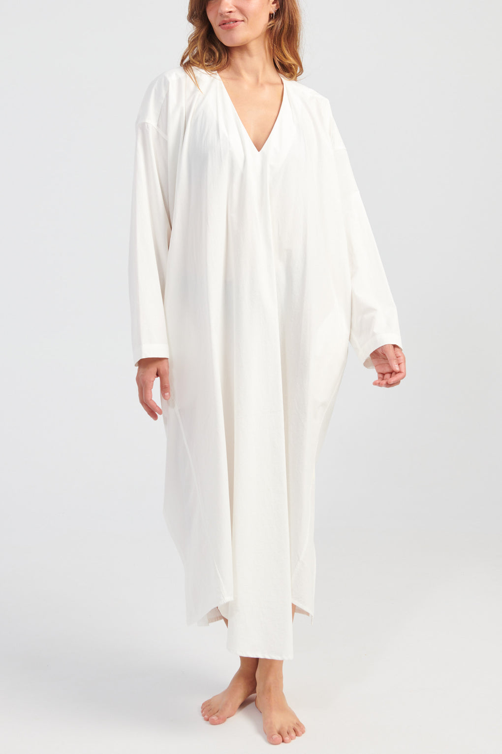 V-Neck Cocoon Midi Dress
