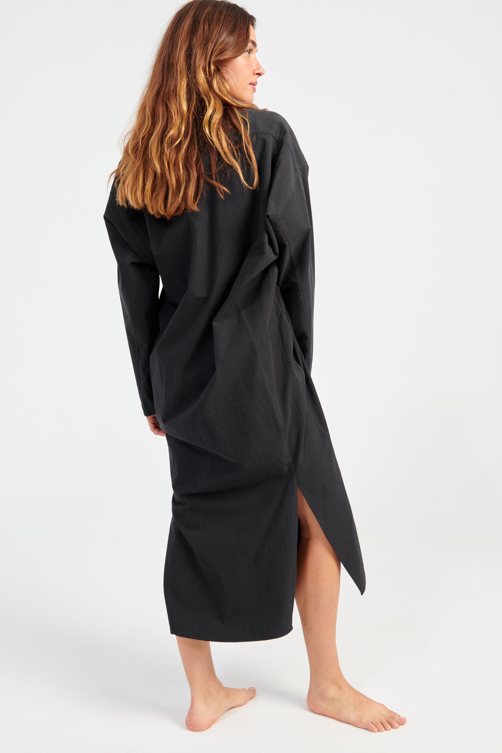 V-Neck Cocoon Midi Dress