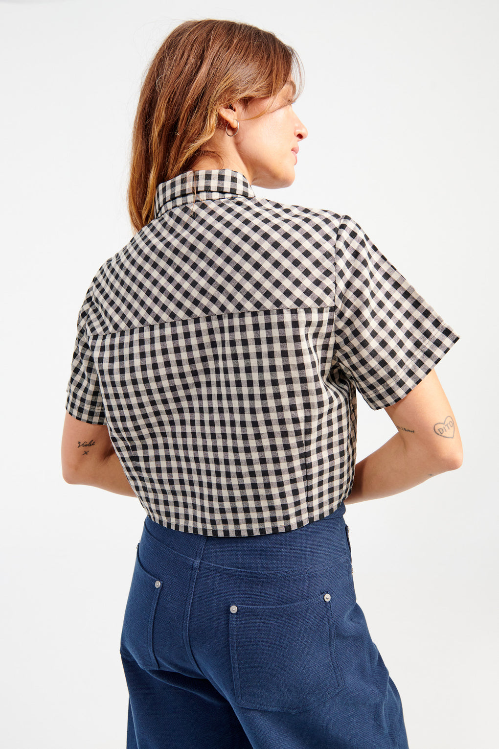 Gingham Cropped Shirt