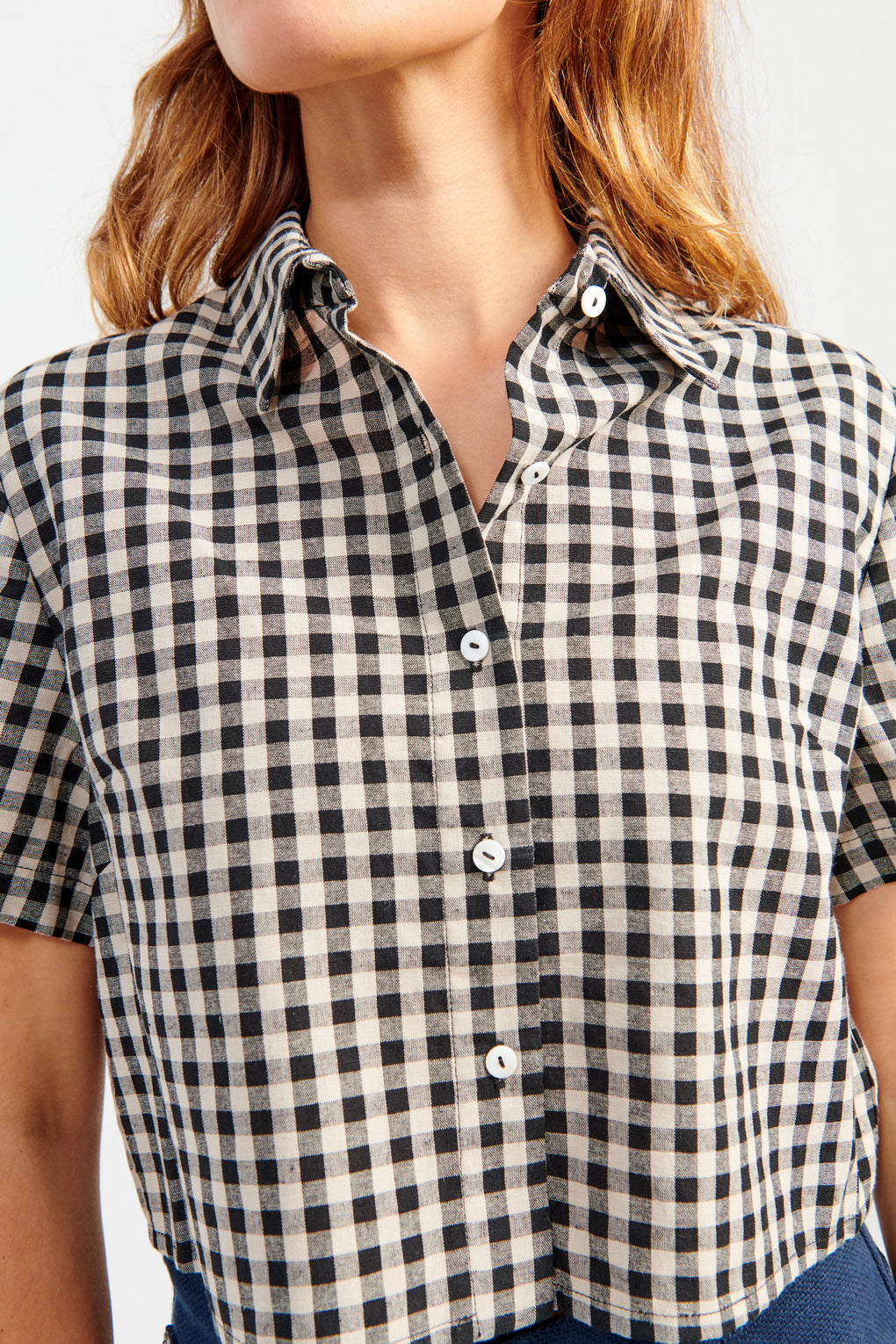Gingham Cropped Shirt