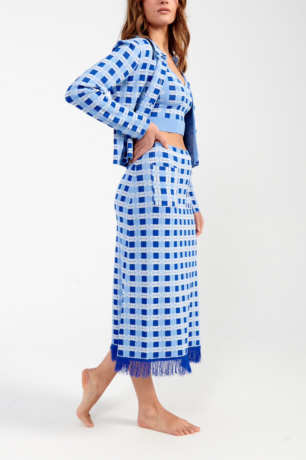 Baum Und Pferdgarten Callis Skirt blue check-Idun-St. Paul