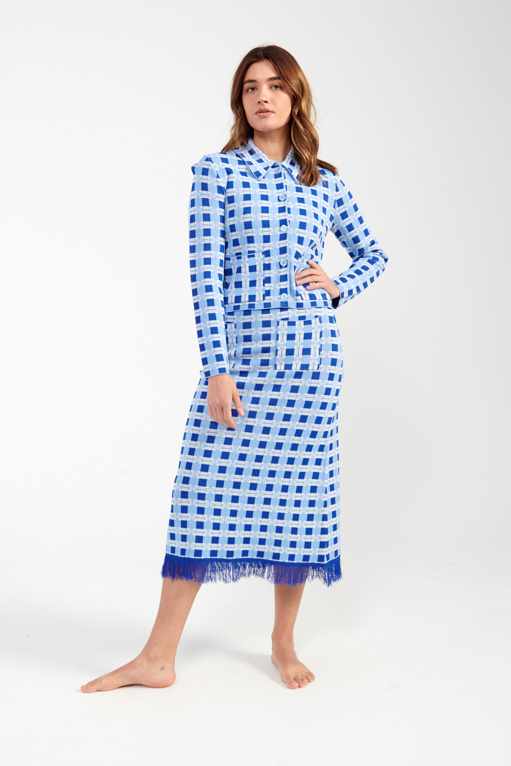 Baum Und Pferdgarten Callis Skirt blue check-Idun-St. Paul