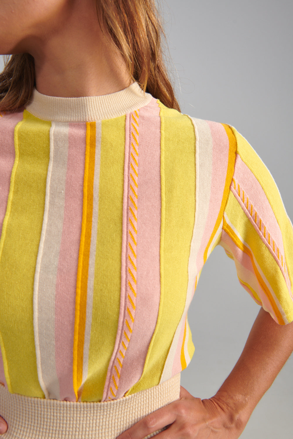 Modulo Stripe Knitted Top