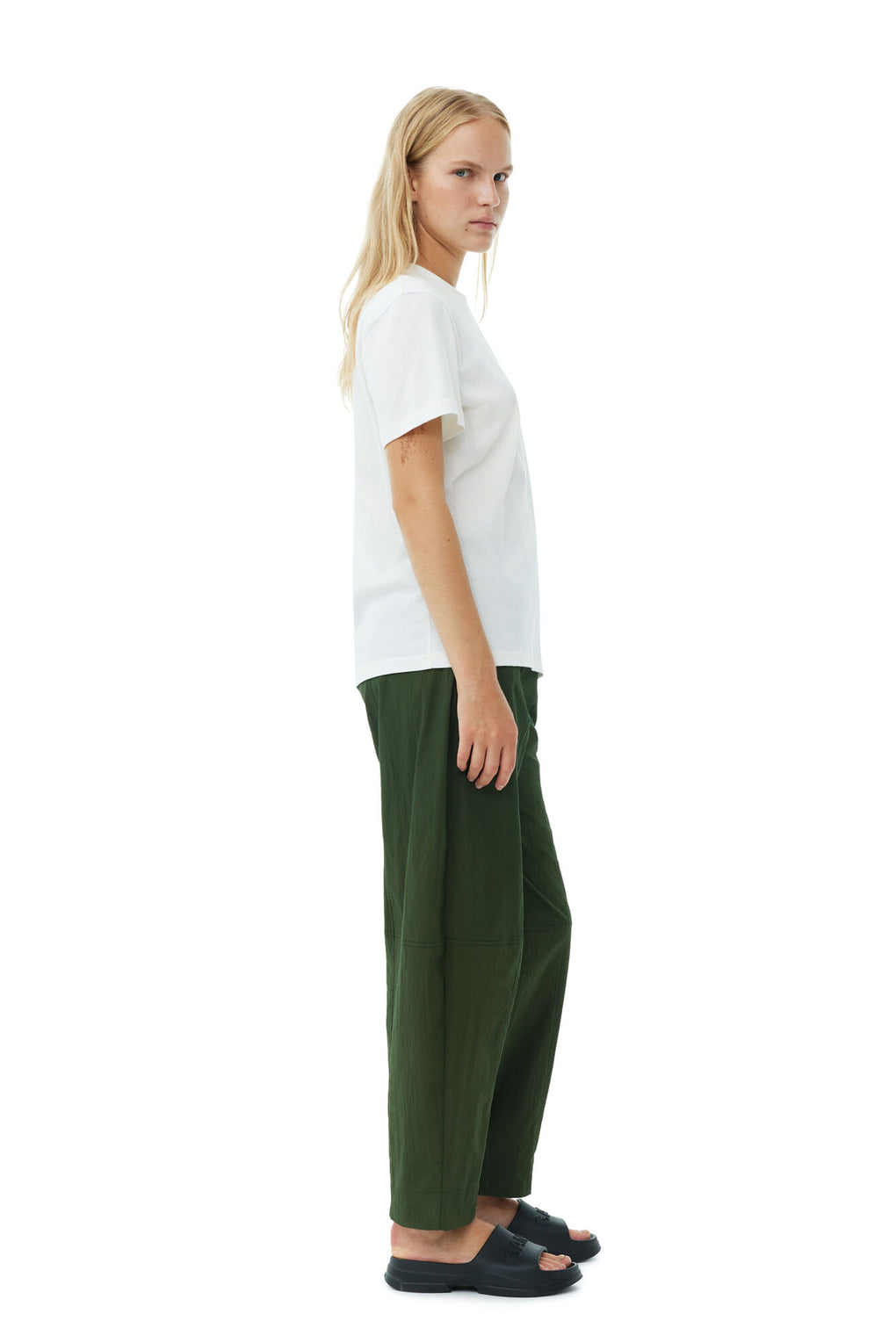 Elasticated Curved Pants