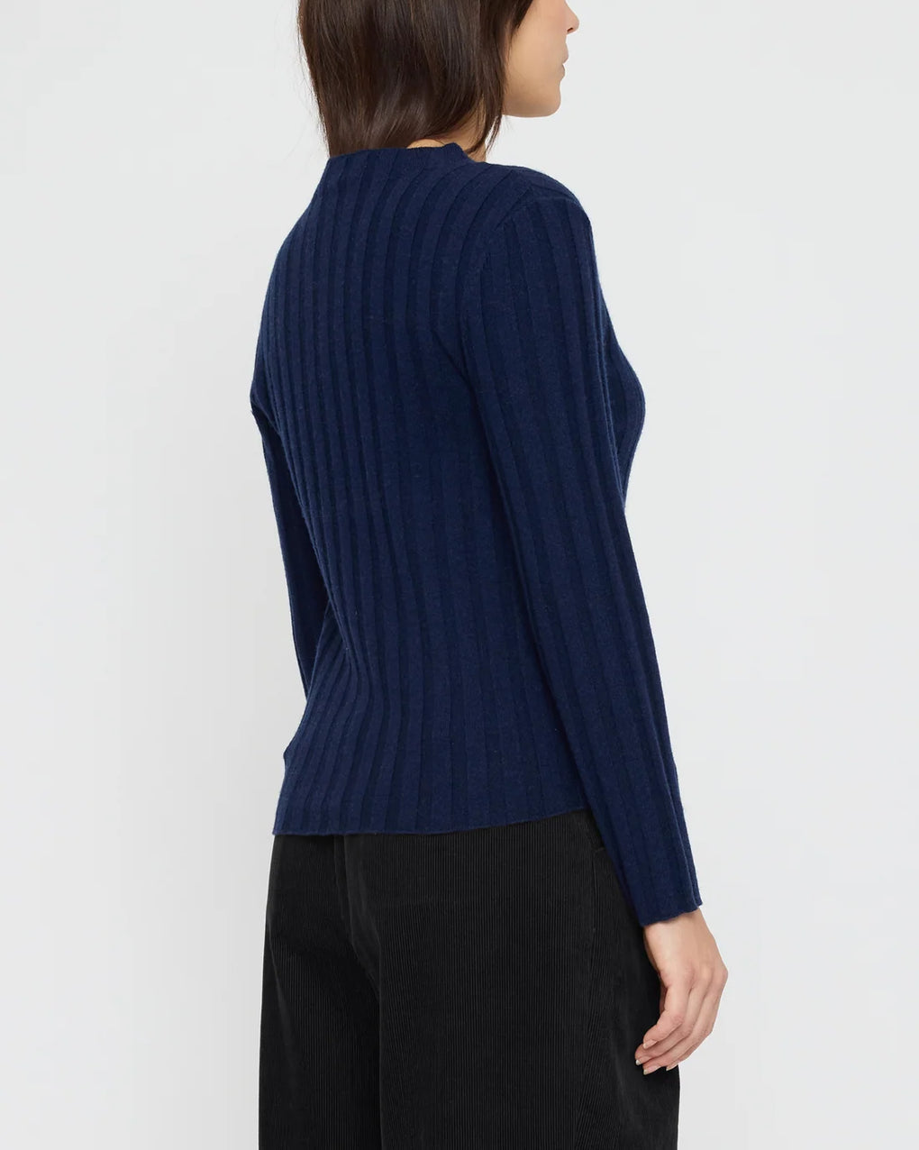 Mock Neck Ribbed Long Sleeves