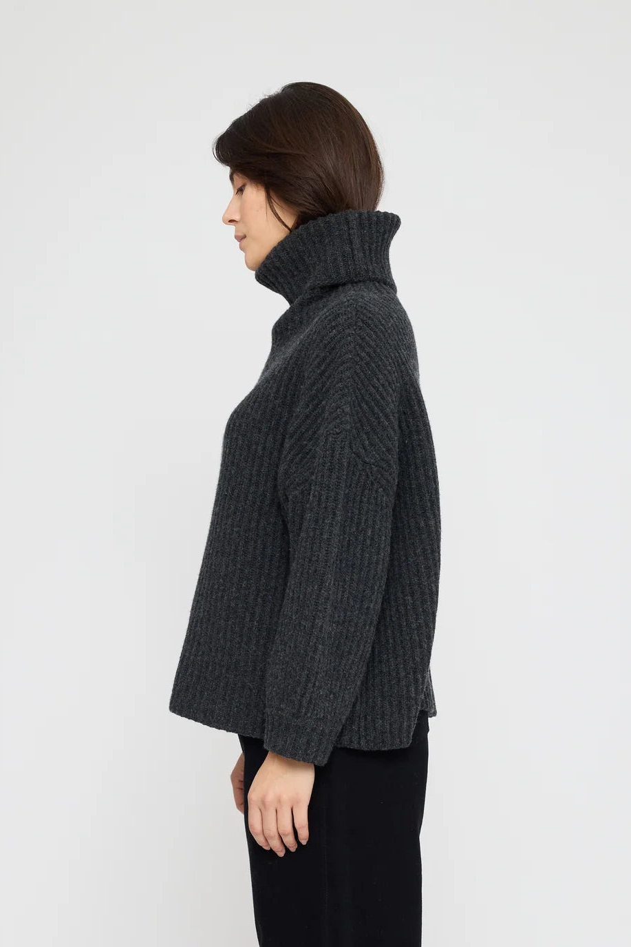 Chunky Ribbed Turtleneck Sweater