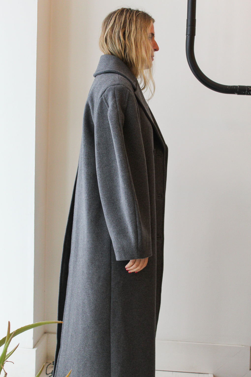 Wool Oversized Long Peacoat