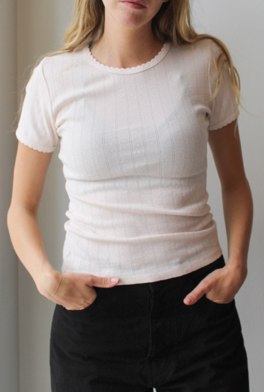 Pointelle Slim Fit Tee