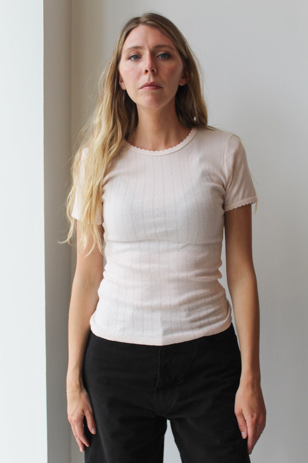 Pointelle Slim Fit Tee