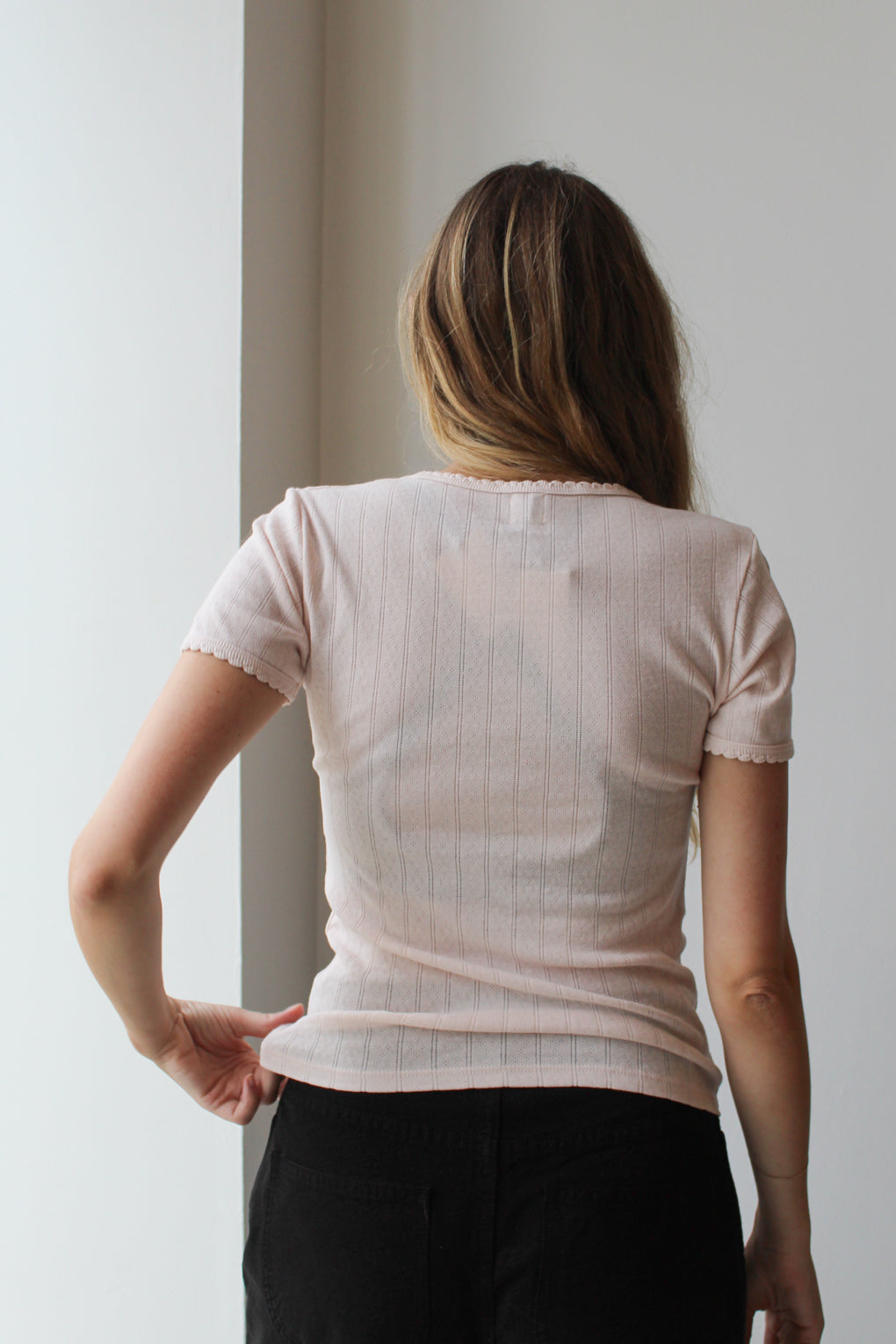 Pointelle Slim Fit Tee