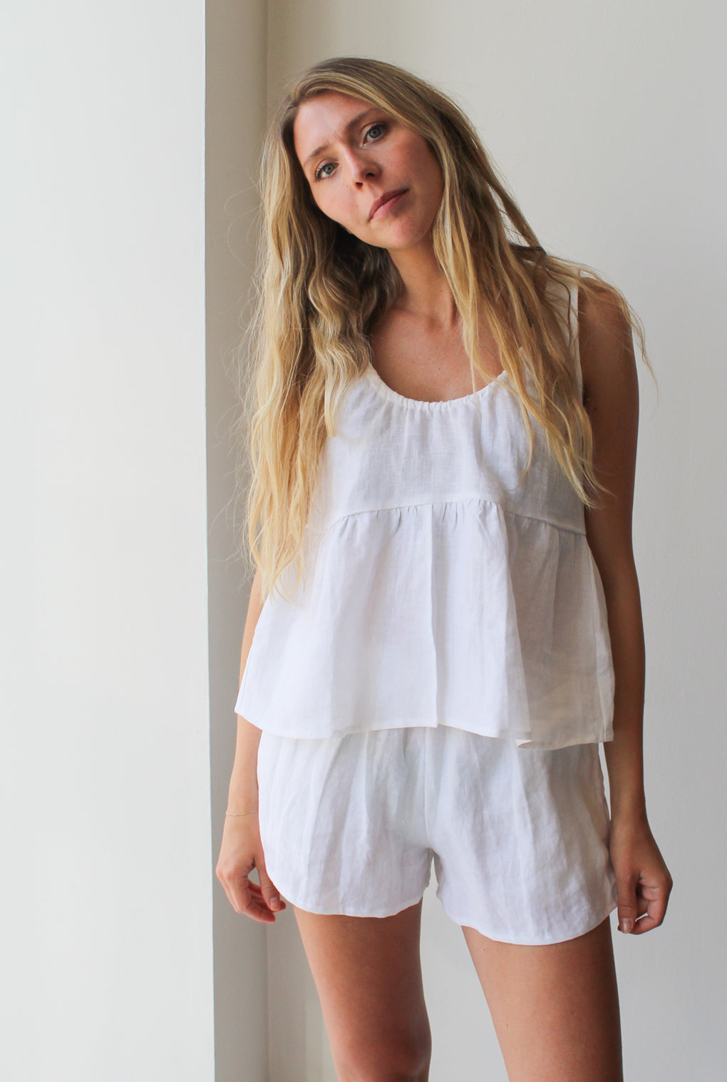 Gathered Linen Set