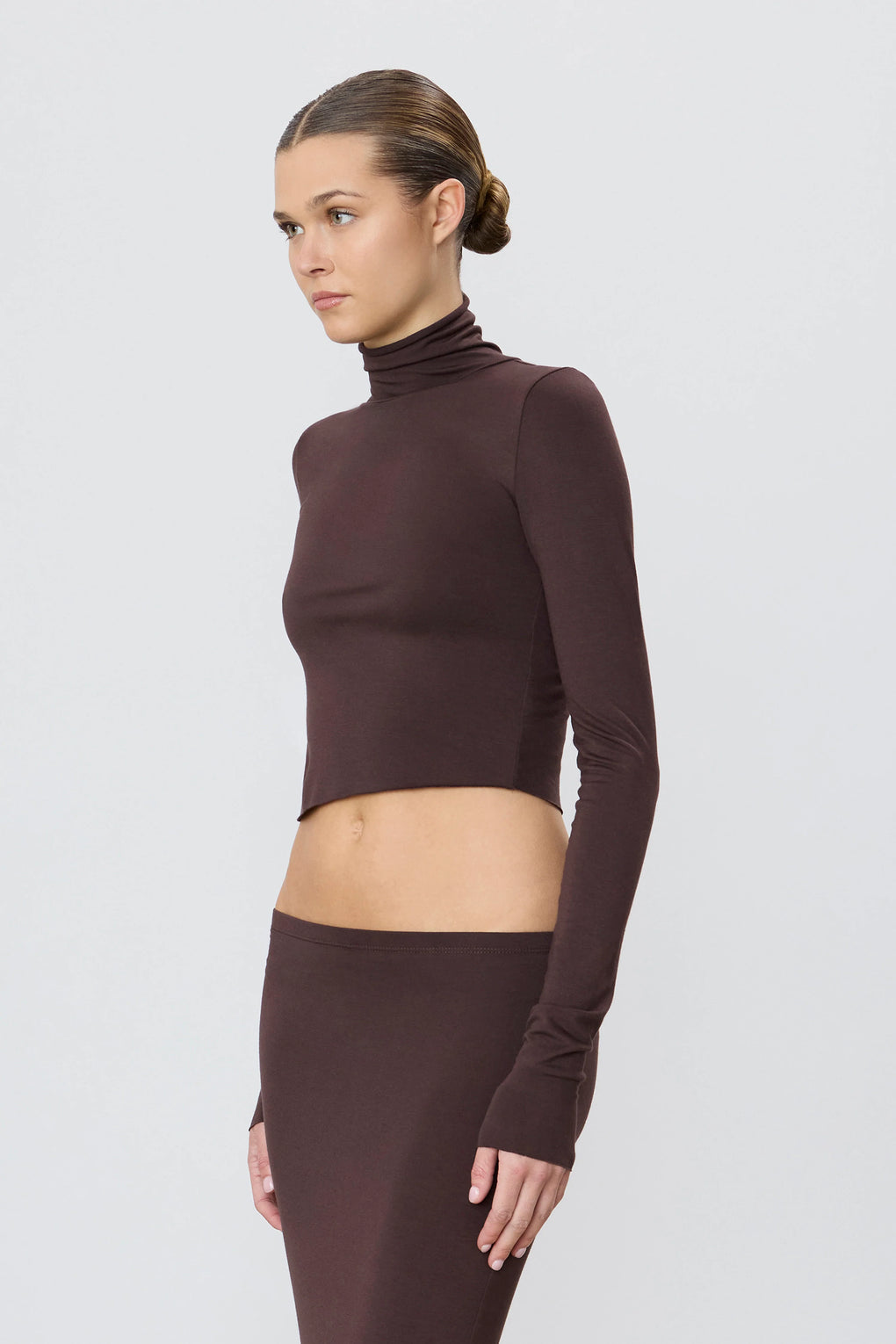 Cropped Fitted Turtleneck