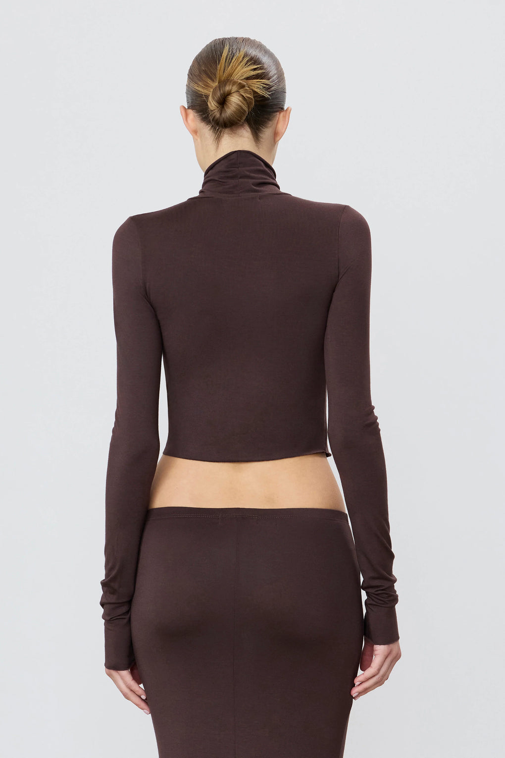 Cropped Fitted Turtleneck