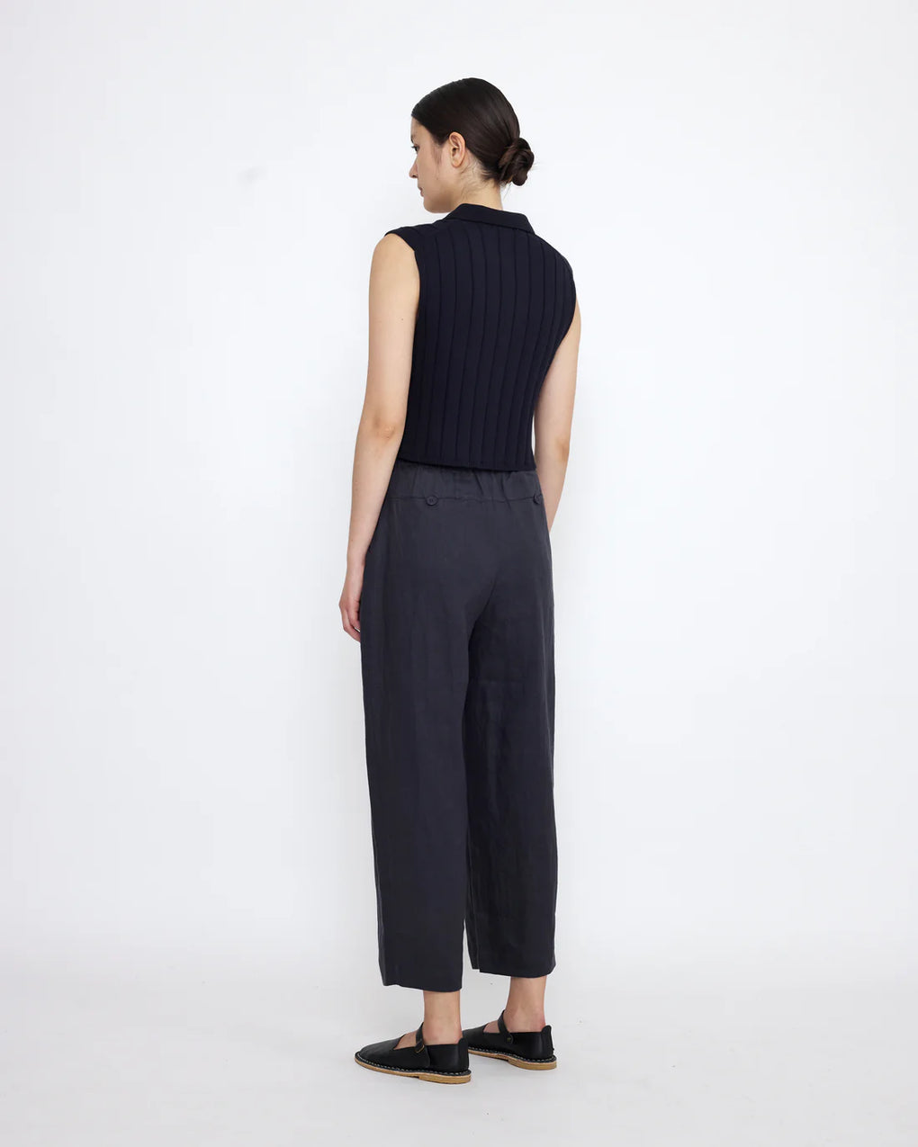 Collared Ribbed Vest