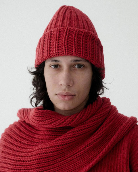 【todayful】Rib Knit Muffler /red TODAYFUL（トゥデイフル）の「Rib Knit Muffler（マフラー）」 - WEAR