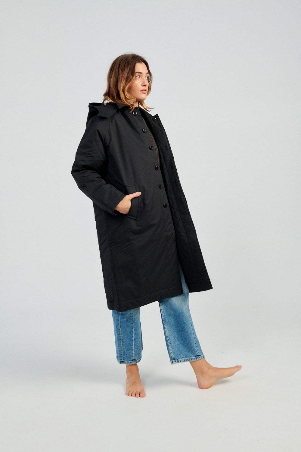 7115 by Szeki Hooded Duster black-Idun-St. Paul