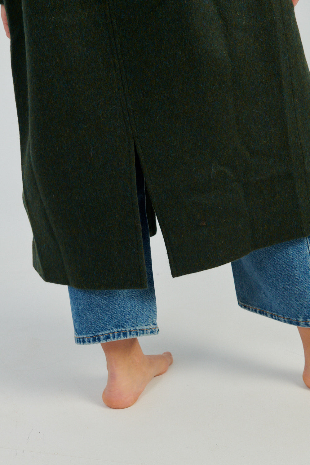 7115 by Szeki Oversized Wool Coat Dark Moss green-Idun-St. Paul