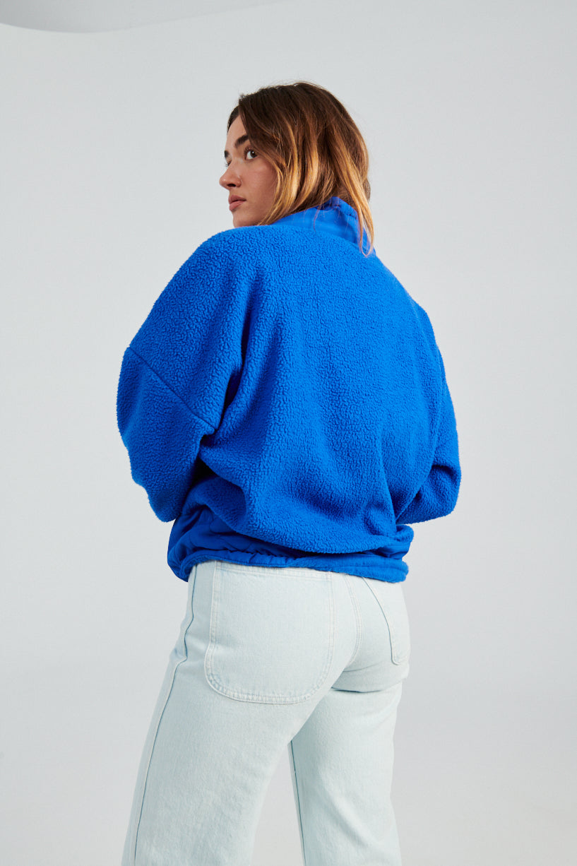 Nomia fleece pullover cobalt-nomia blue fleece sweatshirt-blue fleece pullover-Idun-St. Paul
