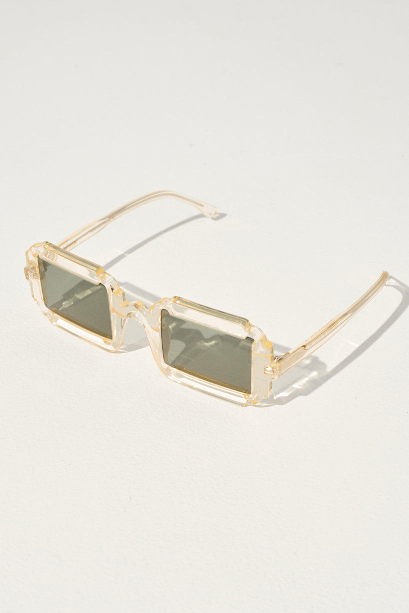 Delarge Distangle Sunglasses-Champagne Delarge sunglasses-square sunglasses-Idun-St. Paul