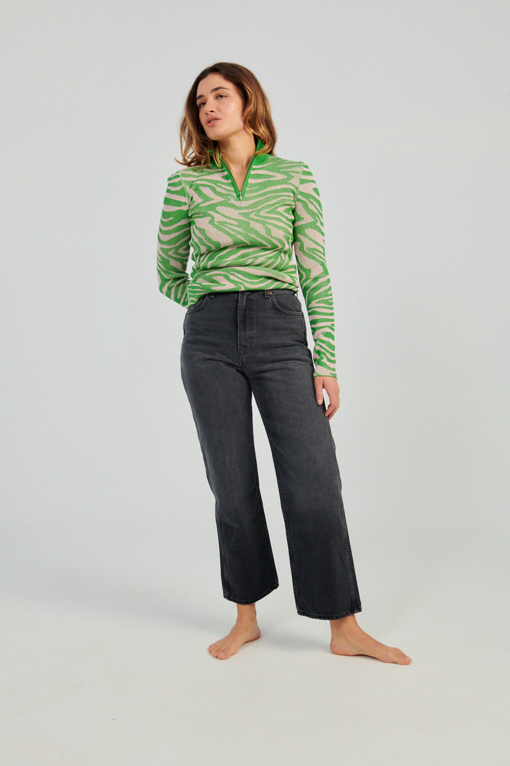 Stine Goya Sylvie Top-Stine Goya green turtleneck-stone Goya Sylvie Top pastel green-Idun-St. Paul