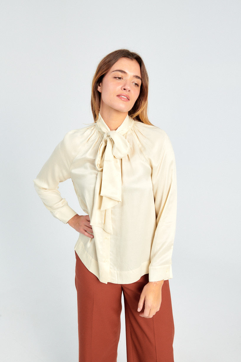 Rodebjer Rorie Blouse-Rodebjer silk blouse-Rodebjer button down blouse-white button down blouse-Idun-St. Paul