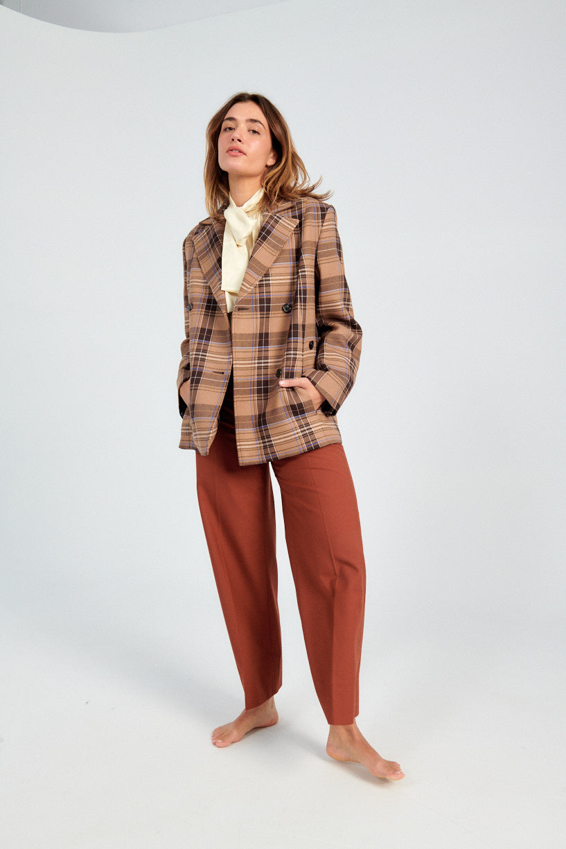 Samsoe Samsoe Kajsa Blazer-Samsoe Samsoe plaid blaer-oversized plaid blazer jacket-Idun-St. Paul