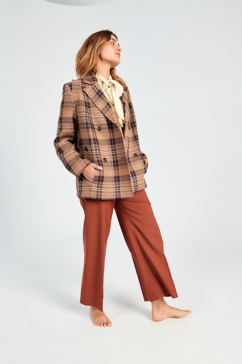 Samsoe Samsoe Kajsa Blazer-Samsoe Samsoe plaid blaer-oversized plaid blazer jacket-Idun-St. Paul