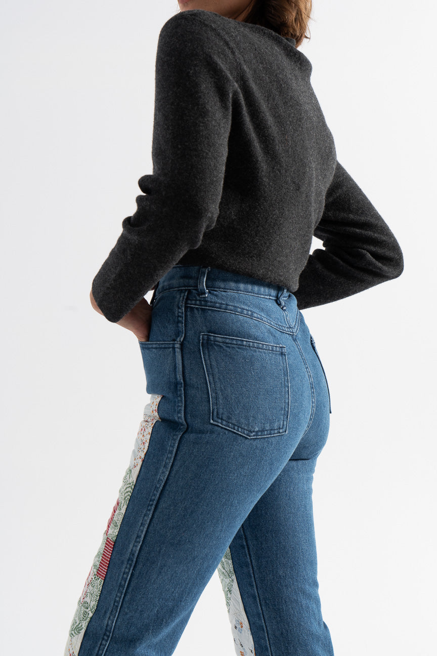 Carleen patchwork jeans-Carleen quilted jeans-Carleen denim-Carleen jeans-vintage patchwork jeans-Idun-St. Paul