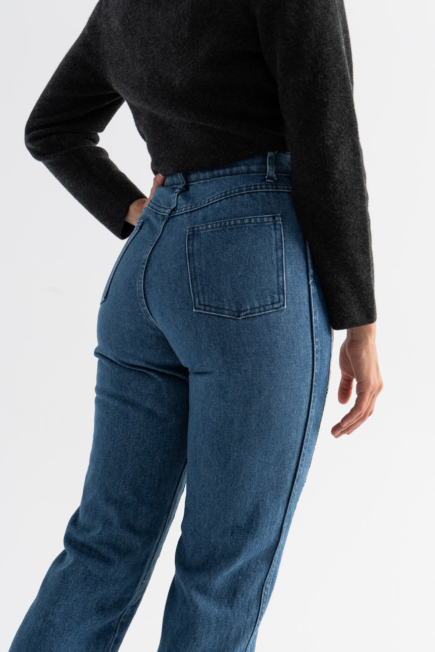Carleen patchwork jeans-Carleen quilted jeans-Carleen denim-Carleen jeans-vintage patchwork jeans-Idun-St. Paul