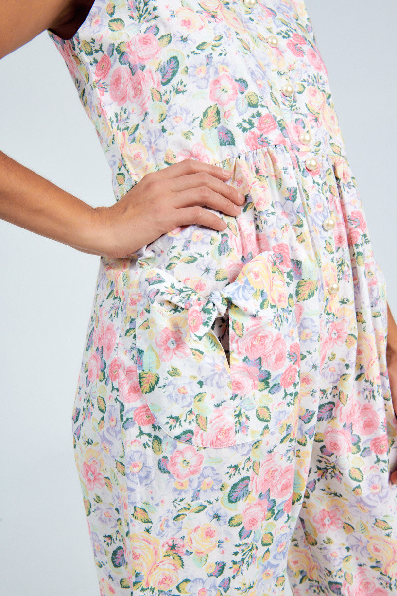 Batsheva x Laura Ashley Tie Jumpsuit-Batsheva floral jumpsuit-Laura Ashley floral jumpsuit-Idun-St. Paul