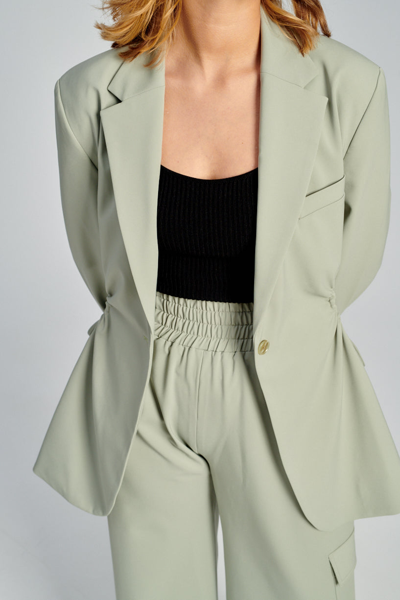 Nomia Gathered Culottes-Nomia green trousers-nomia cropped pants-Idun-St. Paul
