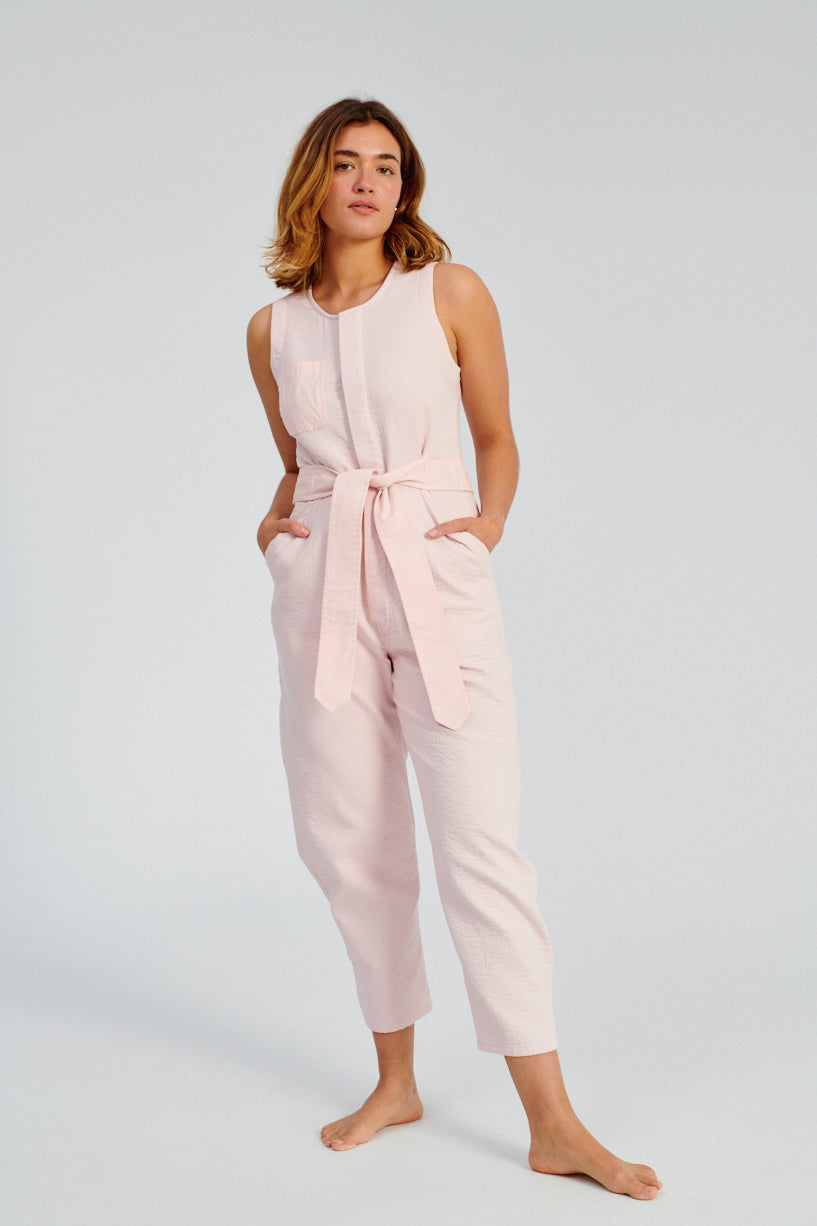 Caron Callahan Bowen Jumpsuit-Caron Callahan pink jumpsuit-Bowen Jumpsuit petal-Idun-St. Paul