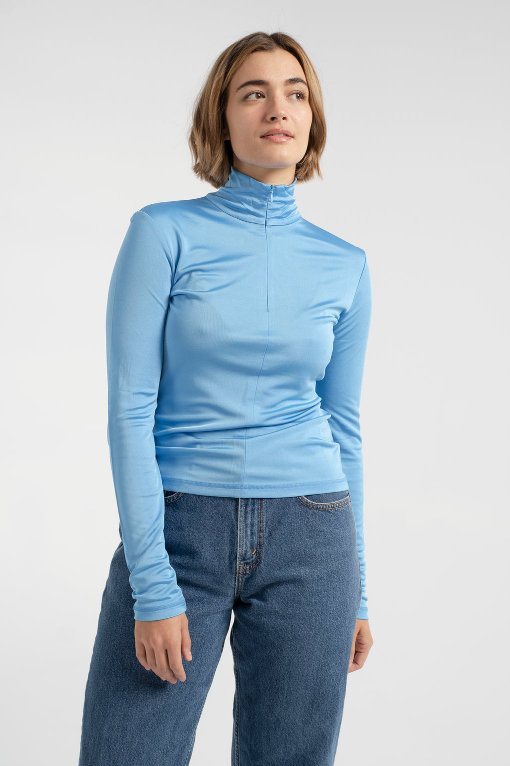 Marimekko-Marimekko Konkari Turtleneck-Marimekko blue turtleneck-Idun-St. Paul