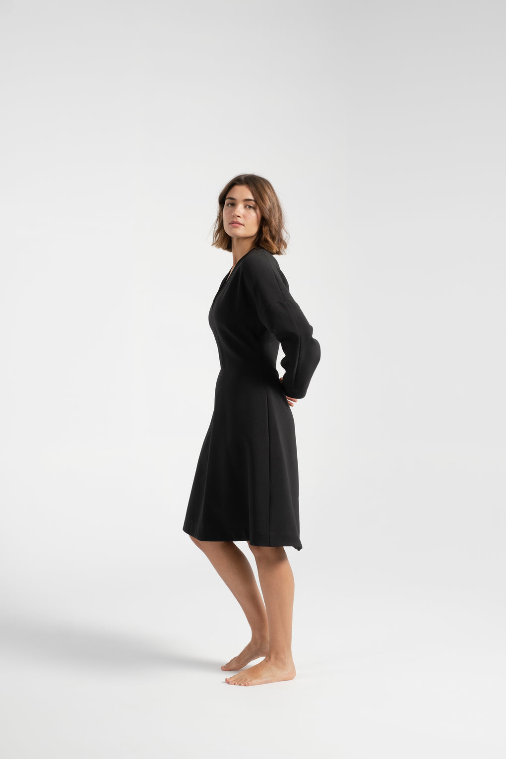 Nomia dolman sleeve dress-Nomia dress-black dress-long sleeve black dress-dolman sleeve dress-black fall dress-Idun-St. Paul