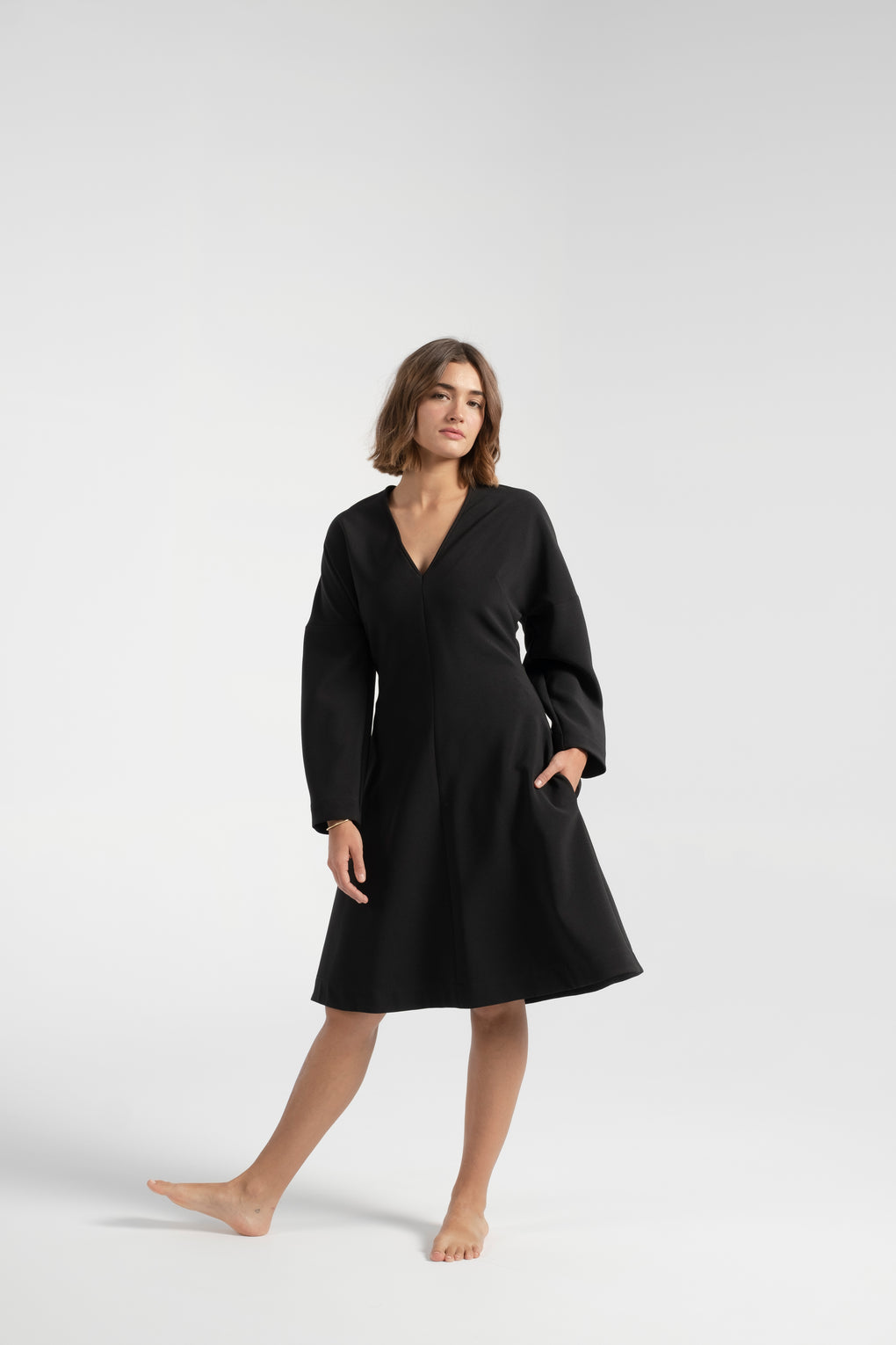 Nomia dolman sleeve dress-Nomia dress-black dress-long sleeve black dress-dolman sleeve dress-black fall dress-Idun-St. Paul