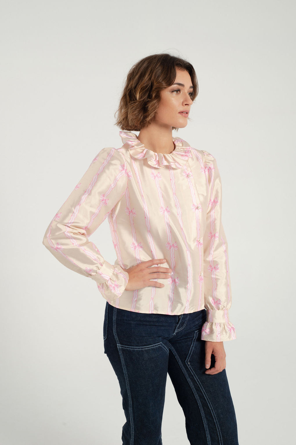 Batsheva-Batsheva petal blouse-batsheva bow blouse-batsheva silk blouse-Idun-St. Paul
