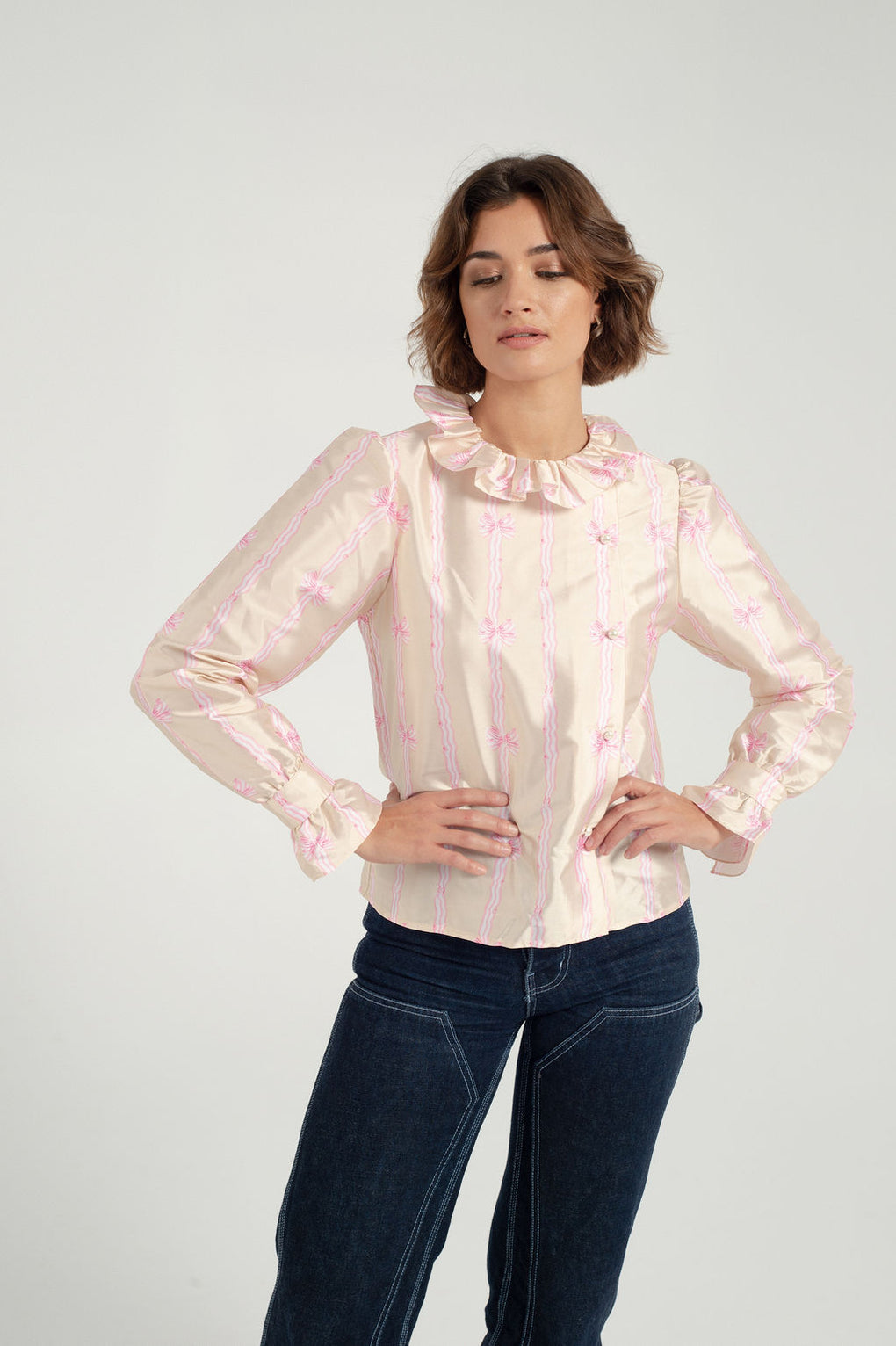 Batsheva-Batsheva petal blouse-batsheva bow blouse-batsheva silk blouse-Idun-St. Paul