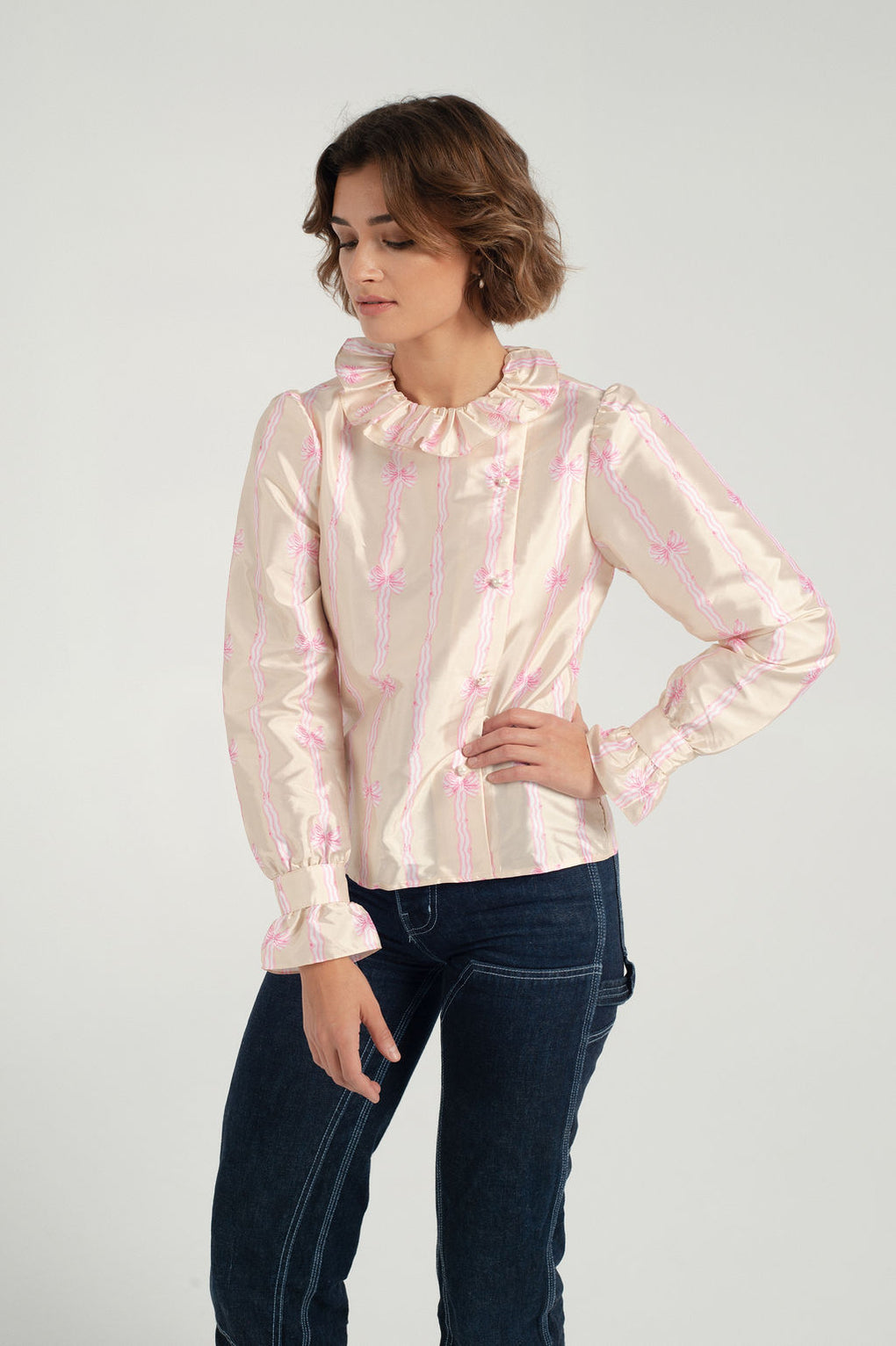 Batsheva-Batsheva petal blouse-batsheva bow blouse-batsheva silk blouse-Idun-St. Paul
