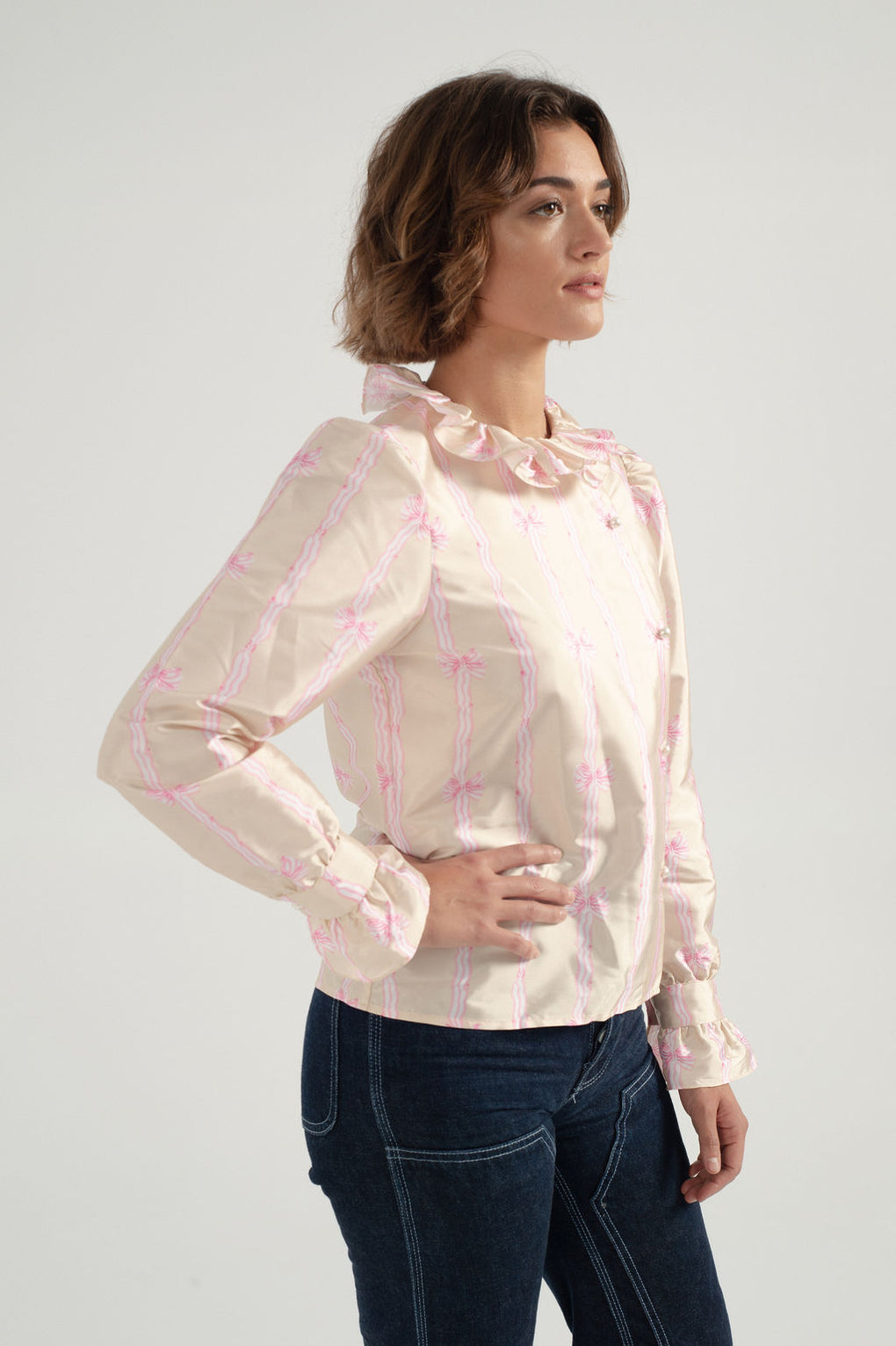 Batsheva-Batsheva petal blouse-batsheva bow blouse-batsheva silk blouse-Idun-St. Paul