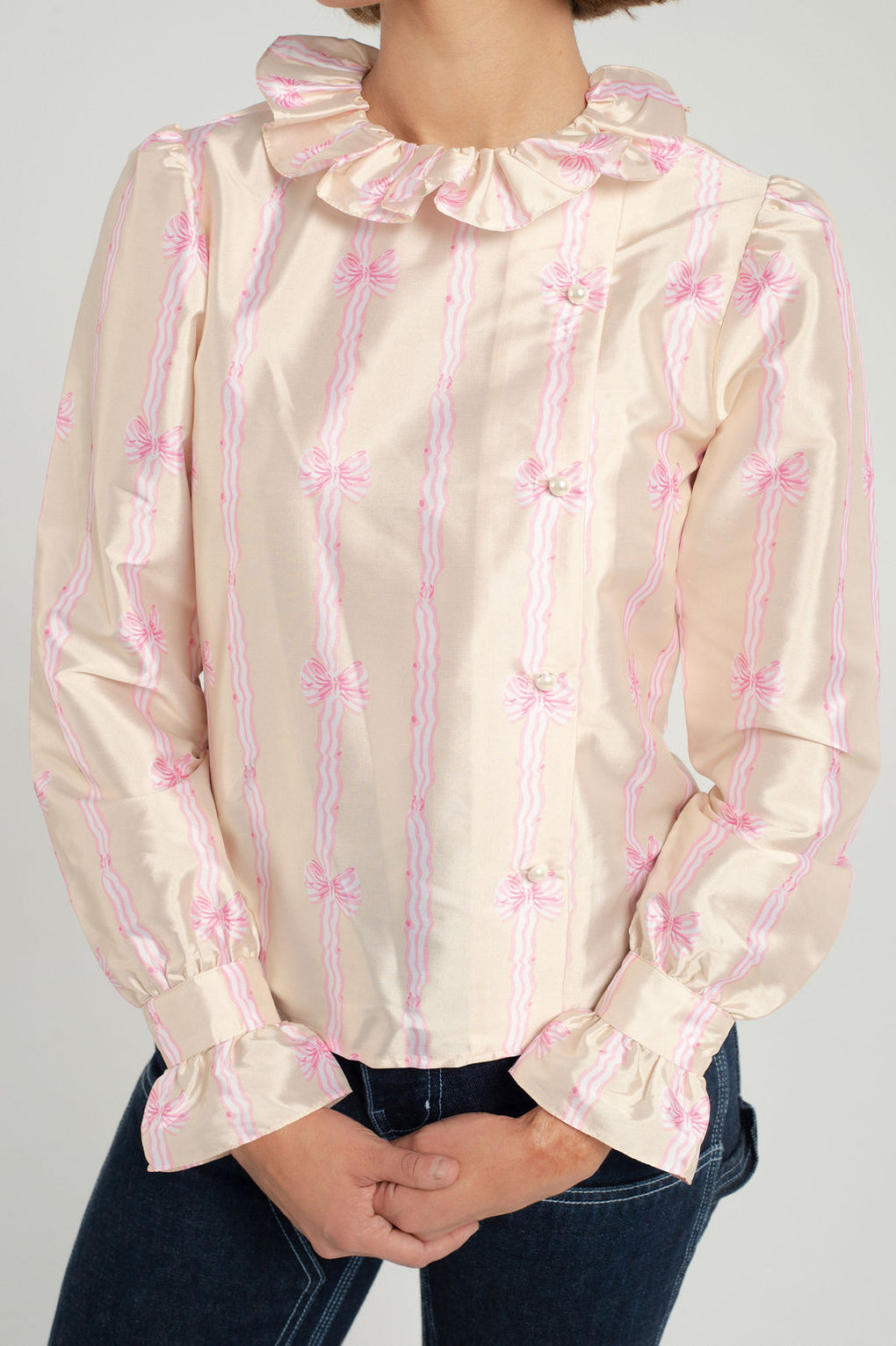 Batsheva-Batsheva petal blouse-batsheva bow blouse-batsheva silk blouse-Idun-St. Paul