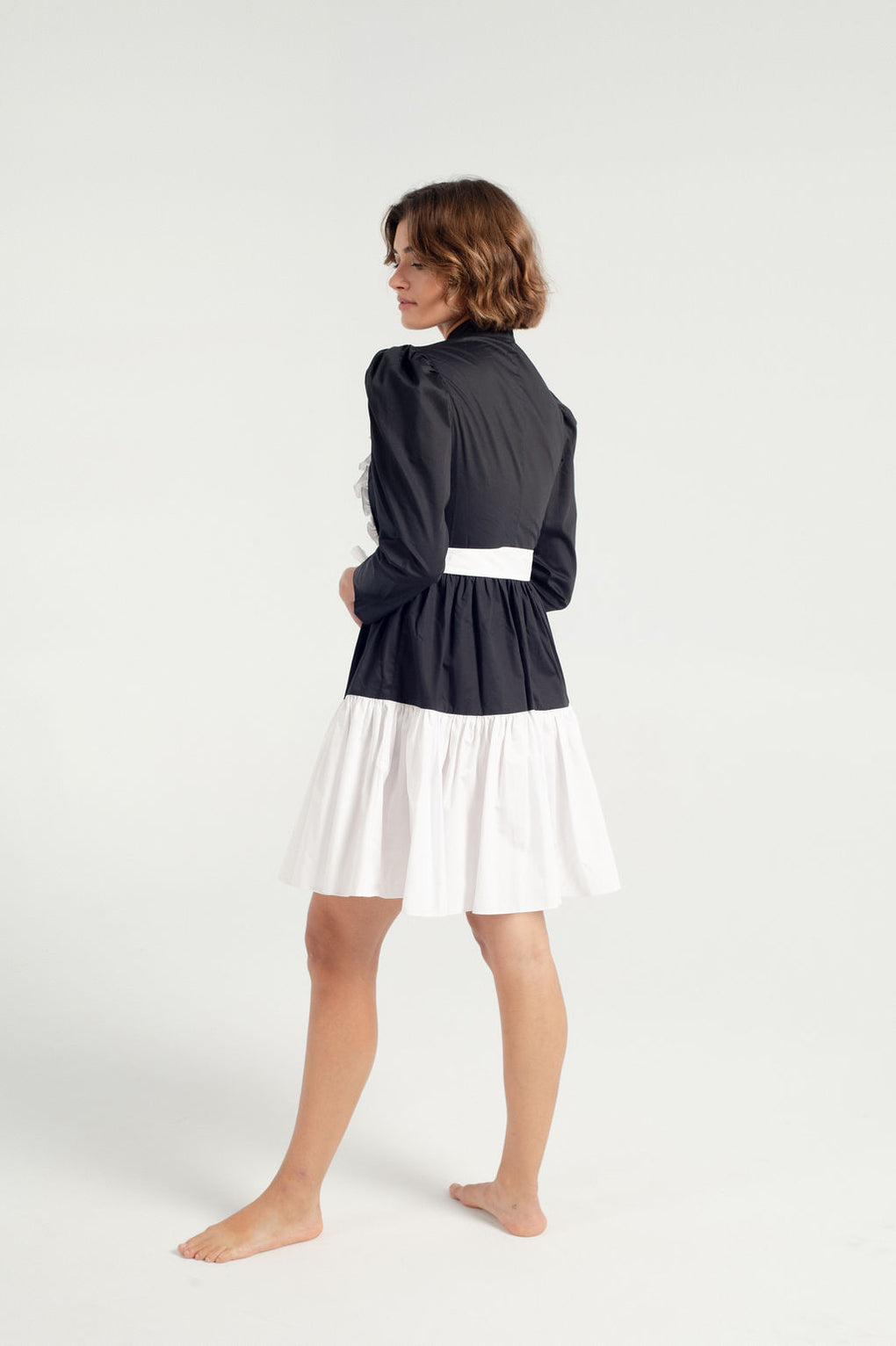 Batsheva-Long sleeve sadie dress-Batsheva black and white dress-Batsheva sadie dress-Idun-St. Paul
